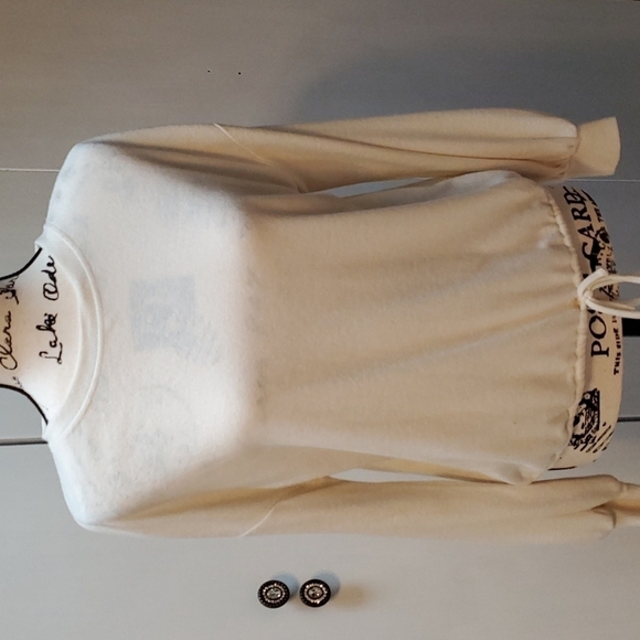NWT White🤍 Super soft drawstring Sweater M - Picture 1 of 4